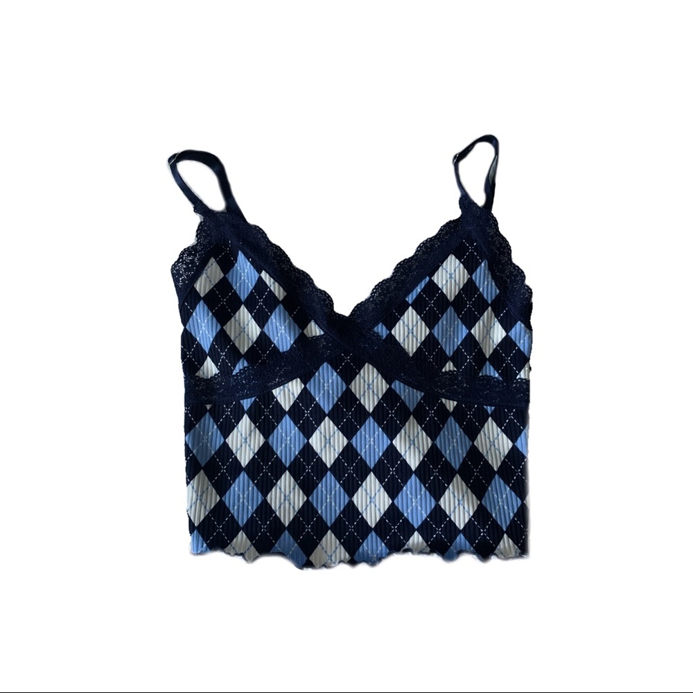 H&M checkerd cami crop top!